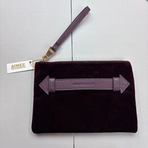Aimee Kestenberg Melville Mahogany Velvet Pouch